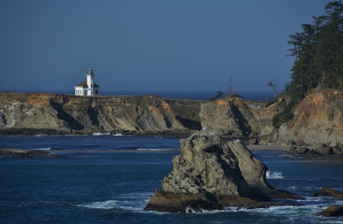 Cape Arago lighthouse in the distance
